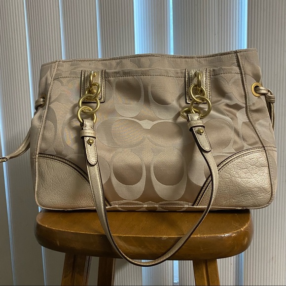 Beige Coach Purse - Picture 2 of 4